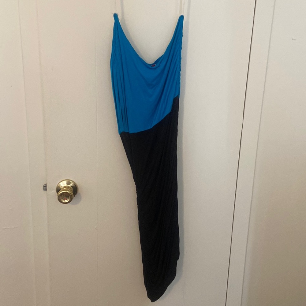 Blue and Black Dress